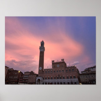 Siena Itália Sunset Poster