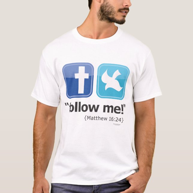 "siga-me!" O t-shirt social dos homens (luz) (Frente)