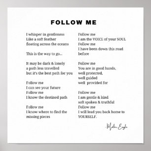 Siga-me poema poesia wall poster