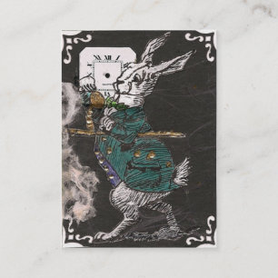 siga o cartão de visita branco do coelho