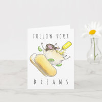 Siga seu cartão de cachorro engraçado do Dreams