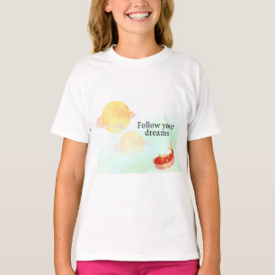 Siga Seus Sonhos   Camiseta Inspiradora de Peixe K