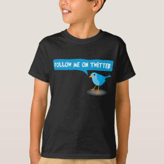 Sigam-Me No Twitter Blue Bird Kids T-Shirt
