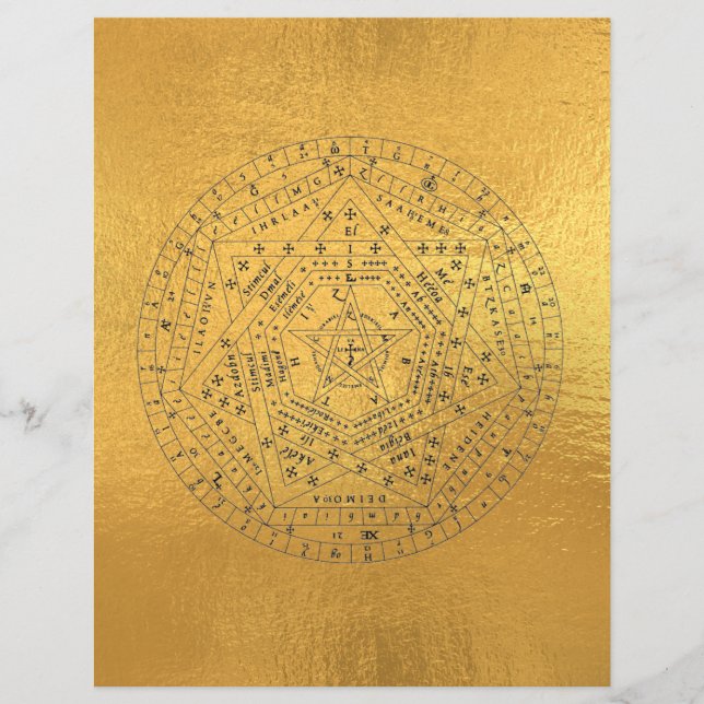 Sigillum Dei Seal de Deus Angelic John Dee Diagram (Frente)