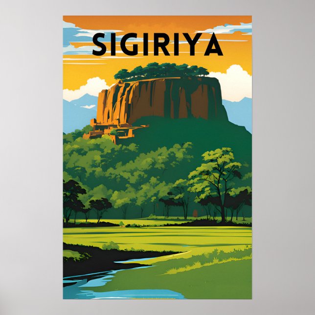 Sigiriya Poster de viagens Mínimo (Frente)