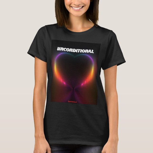 Sigla de amor incondicional T-Shirt feminina (Frente)