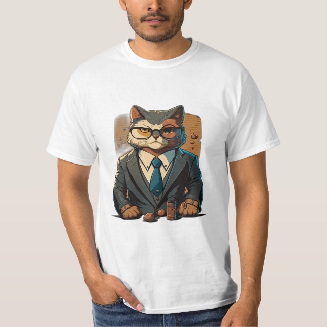 Sigma Lawyer Cat White T-Shirt (Frente)
