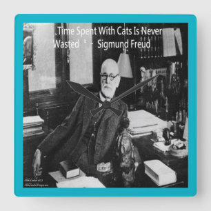 Sigmund Freud & Famosos Relógio de Parede de Cota