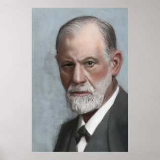 Sigmund Freud Psicólogo Art Portrait Poster