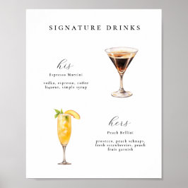 Signature Bebe Cocktails Poster
