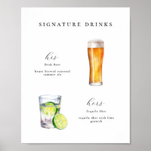 Signature Bebe Cocktails Poster