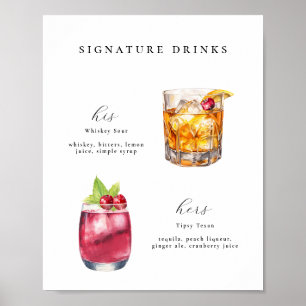 Signature Bebe Cocktails Poster