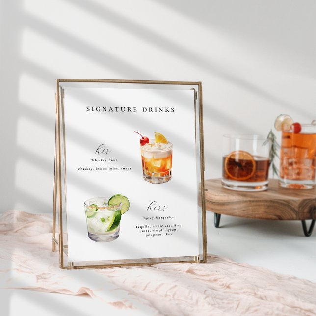 Signature Bebe Cocktails Poster (Criador carregado)