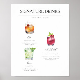 Signature Bebe Cocktails Poster