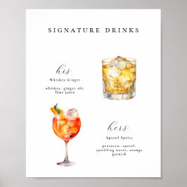 Signature Bebe Cocktails Poster