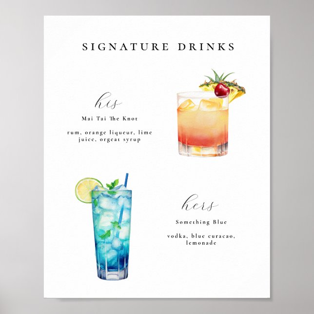 Signature Bebe Cocktails Poster (Frente)