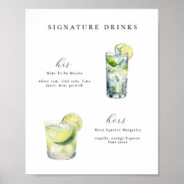 Signature Bebe Cocktails Poster