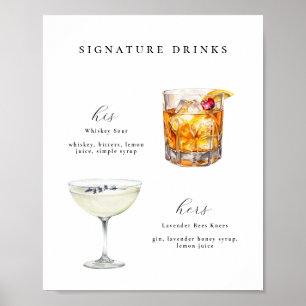 Signature Bebe Cocktails Poster