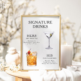 Signature Beduks Weding Cocktail Menu Poster