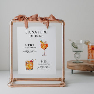 Signature Beduks Weding Cocktail Menu Poster