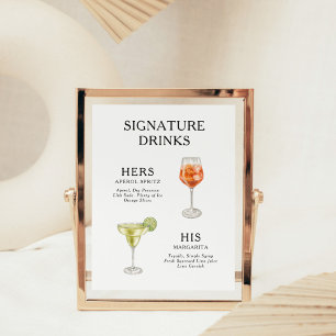 Signature Beduks Weding Cocktail Menu Poster