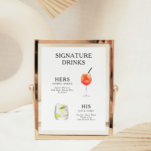 Signature Beduks Weding Cocktail Menu Poster