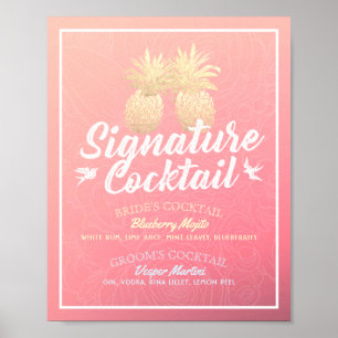 Signature Cocktail Drink Menu Casamento Poster