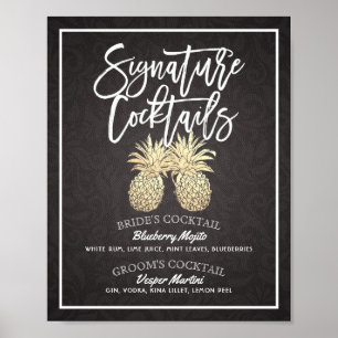 Signature Cocktail Drink Menu Casamento Poster