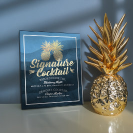 Signature Cocktail Drink Menu Casamento Poster