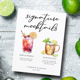 Signature Mocktails Summer Drinks Menu Casamento