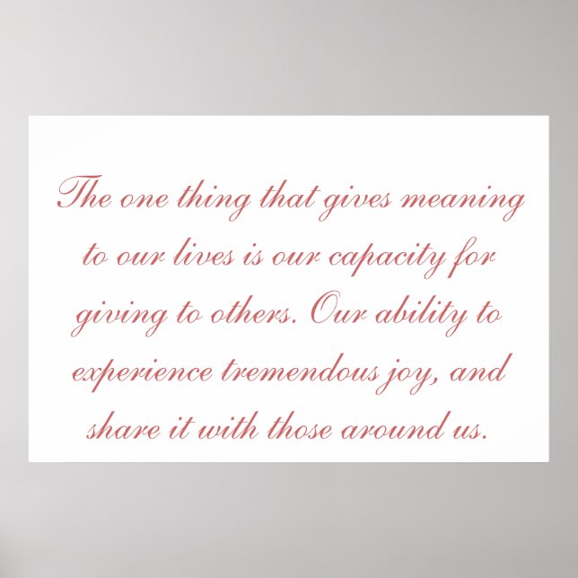 significado da poster da vida (Frente)