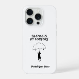 Silence Is My Comfort – Editable Quote Cat iPhone 