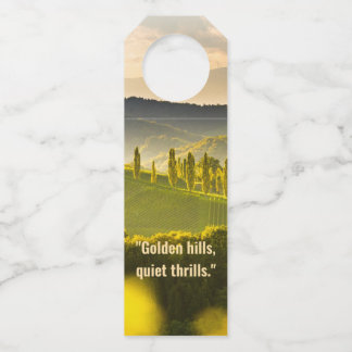 Silêncio Dourado – Etiqueta para Garrafa de Vinho