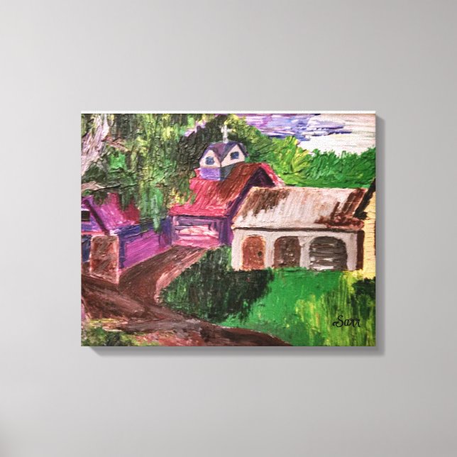 Silêncio em uma Fazenda em Vermont Canvas Print (Frente)