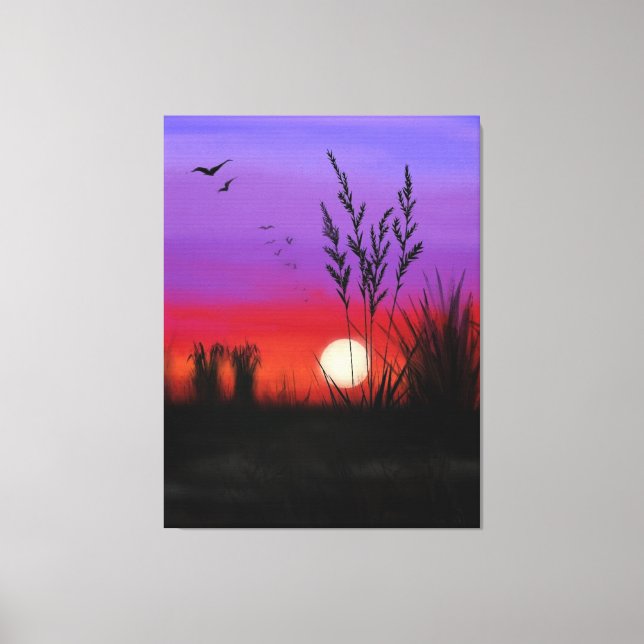 Silenciosamente Canvas Imprimir Lago Sunset - Core (Frente)