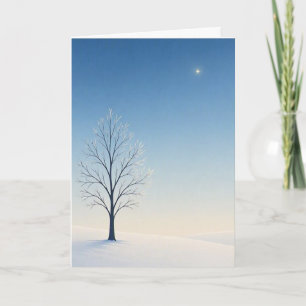 Silent Night Horizon • Cartão de Natal Minimalista