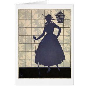 Silh do Birdcage. cartão