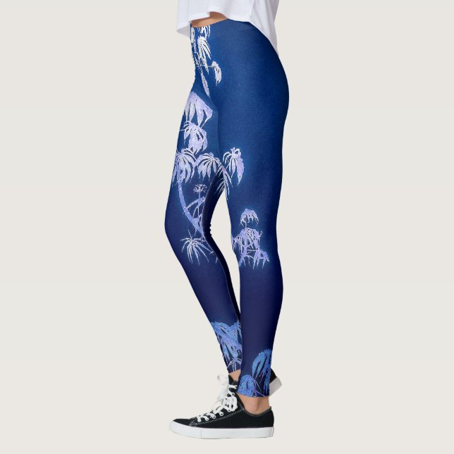 Silhouette Árvore Em Leggings Blues Reais (Esquerda)