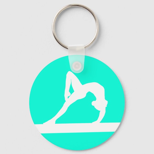 Silhouette Chaveiro Turquoise do ginasta (Frente)