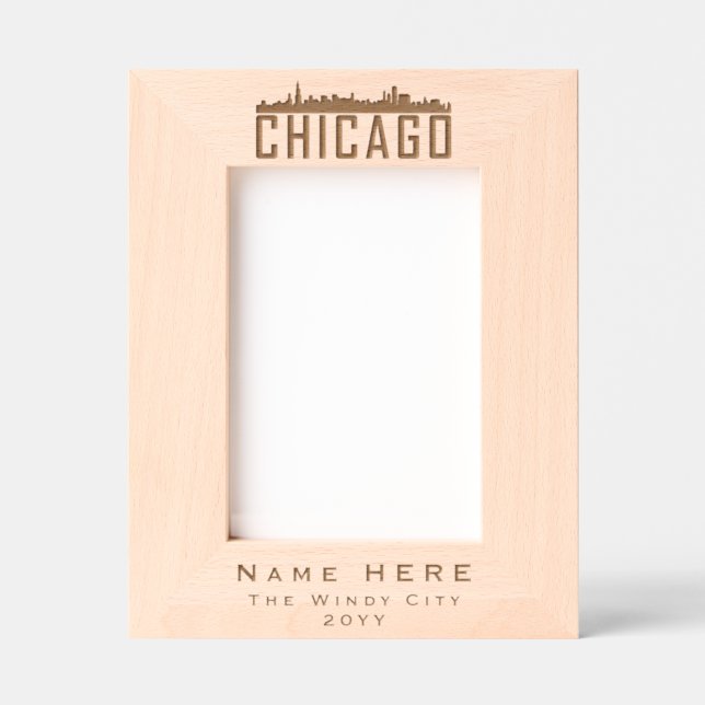 Silhouette de Chicago Personalizada Moderna (Front)
