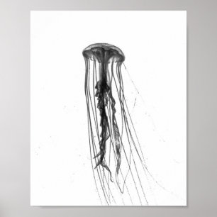 Silhouette Jellyfish   POSTER