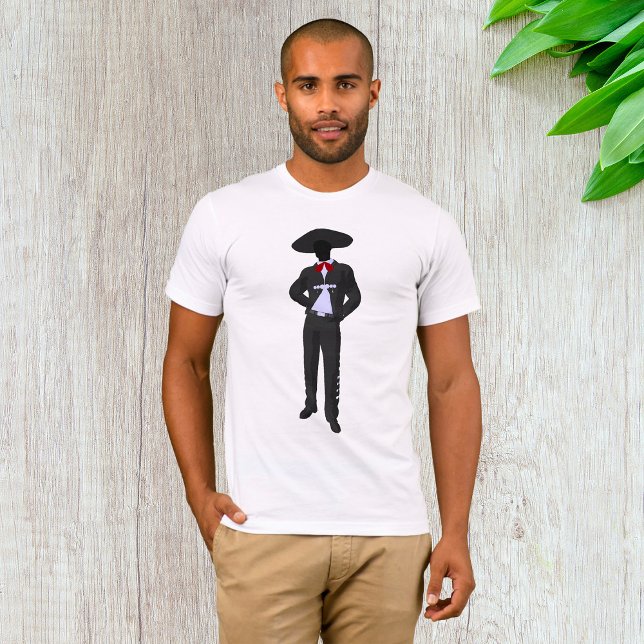 Silhouette Mariachi Mens T-Shirt (Criador carregado)