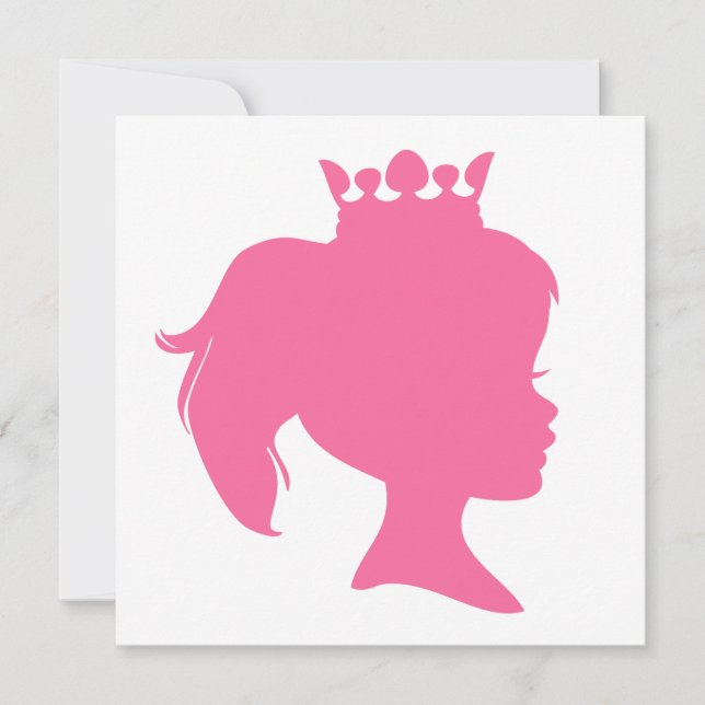 Silhouette Princesa Rosa T-shirts e presentes (Frente)