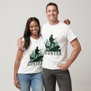 Silhouette Rustic Hunter com T-Shirt Selvagem