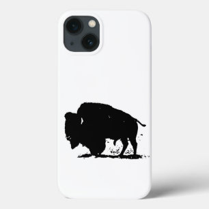 Silhoute de Buffalo Preto e Branco