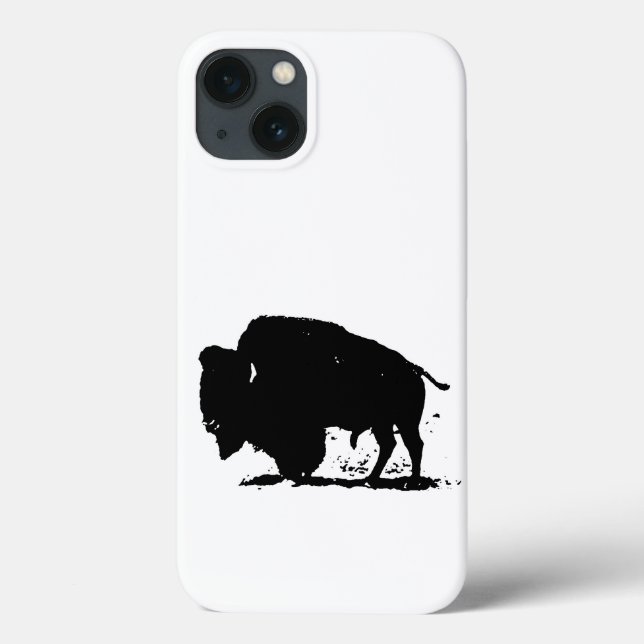Silhoute de Buffalo Preto e Branco (Verso)