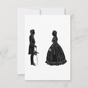 silhueta de abraham lincoln mary todd lincoln