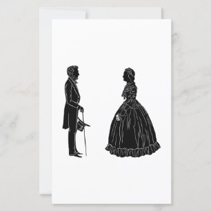 silhueta de abraham lincoln mary todd lincoln