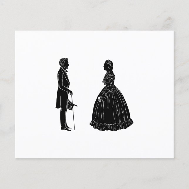 silhueta de abraham lincoln mary todd lincoln (Frente)