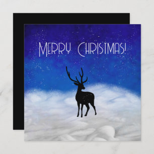 Silhueta de cervo na noite de Natal